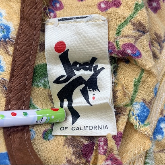 1970's Jody T Vintage Maxi Dress 7 Cottagecore Prairie Hippie Granny - Picture 9 of 12